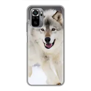Чехол с Волком на Xiaomi Redmi Note 10S (Волк на снегу)