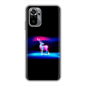 Силиконовый бампер с картинкой животных для Xiaomi Redmi Note 10S (Яркий олень)