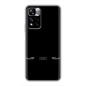 Силиконовый бампер с картинкой машины на Xiaomi Redmi Note 11 Pro Plus (Силует Audi)