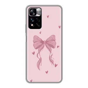 Чохол банти для Xiaomi Redmi Note 11 Pro Plus (Бант на рожевому)