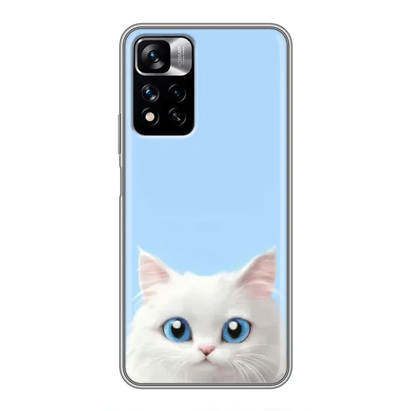 Чехол с рисунком «Белый кот» для Xiaomi Redmi Note 11 Pro Plus Чехол с рисунком «Белый кот» для Xiaomi Redmi Note 11 Pro Plus