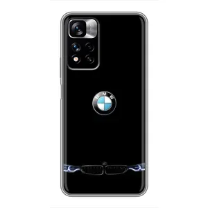Силиконовый бампер с картинкой машины на Xiaomi Redmi Note 11 Pro Plus (Черный BMW)