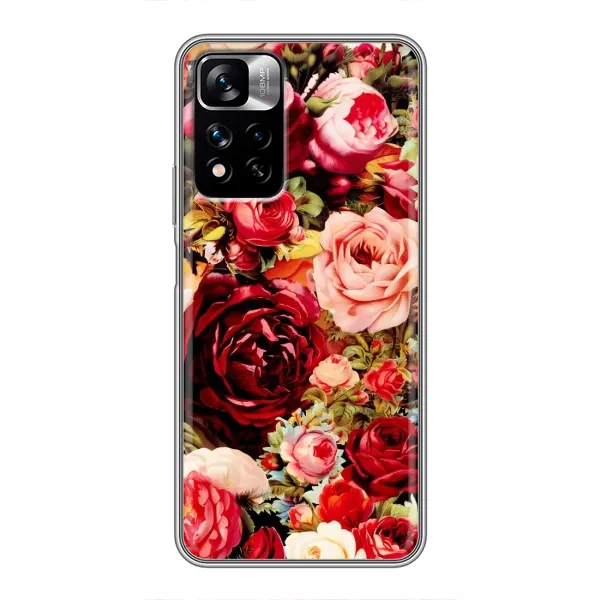 Чехол с рисунком «Букет цветов» для Xiaomi Redmi Note 11 Pro Plus