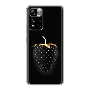 Чохол з зображенням смачної їжі для Xiaomi Redmi Note 11 Pro Plus (Чорна полуниця)