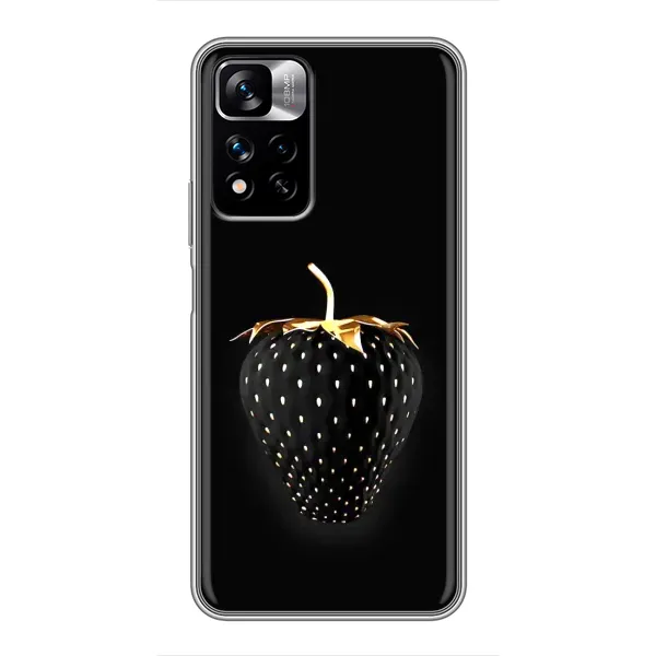 Чехол с рисунком «Чёрная клубника» для Xiaomi Redmi Note 11 Pro Plus Чехол с рисунком «Чёрная клубника» для Xiaomi Redmi Note 11 Pro Plus