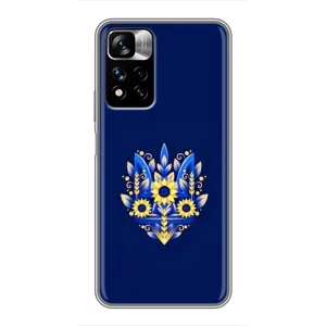Чехол Укр Символика для Xiaomi Redmi Note 11 Pro Plus (Цветущий Герб)