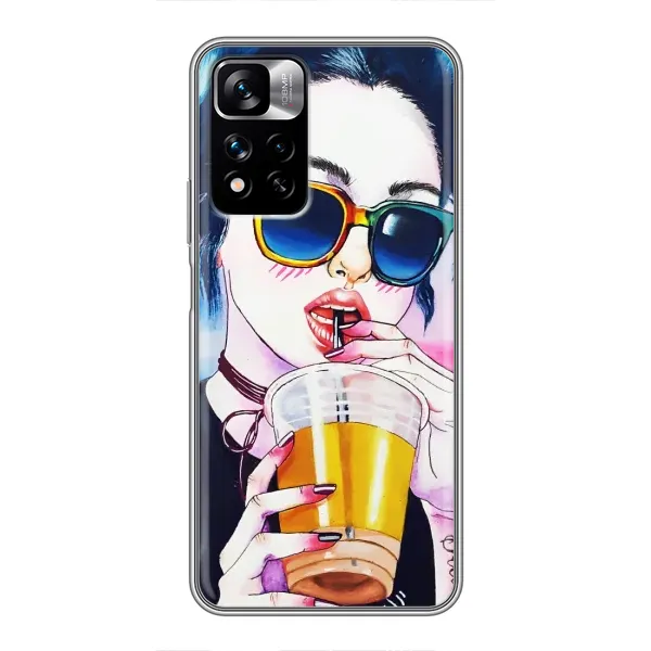 Чехол с рисунком «Девушка с коктейлем» для Xiaomi Redmi Note 11 Pro Plus Чехол с рисунком «Девушка с коктейлем» для Xiaomi Redmi Note 11 Pro Plus
