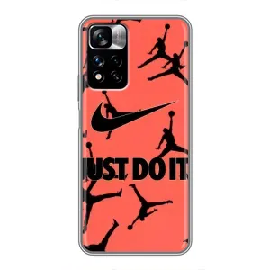 Силіконовый Чохол Nike Air Jordan на Редмі Нот 11 Про Плюс (Just Do It)