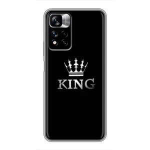 Чехол (Корона на чёрном фоне) для Редми Нот 11 Про Плюс (KING)