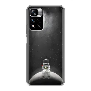 Силіконовый Чохол з принтом "Космонавти" на Xiaomi Redmi Note 11 Pro Plus (Космонавт романтик)