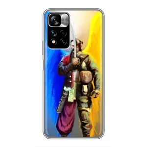 Чехол с картинкой (Патриотический КОЗАК) на Xiaomi Redmi Note 11 Pro Plus (Козак с крыльями)