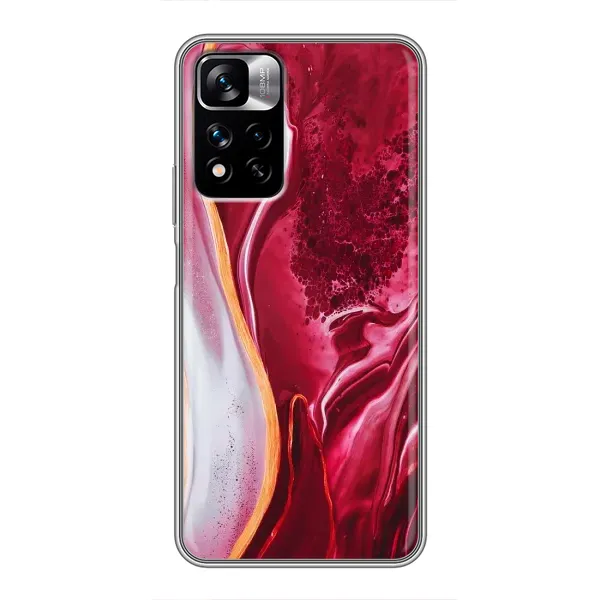 Чехол с рисунком «Красный мрамор» для Xiaomi Redmi Note 11 Pro Plus Чехол с рисунком «Красный мрамор» для Xiaomi Redmi Note 11 Pro Plus