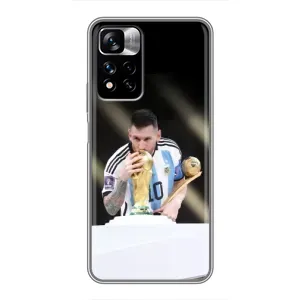 Чехлы Лео Месси Аргентина для Xiaomi Redmi Note 11 Pro Plus (Кубок Мира)