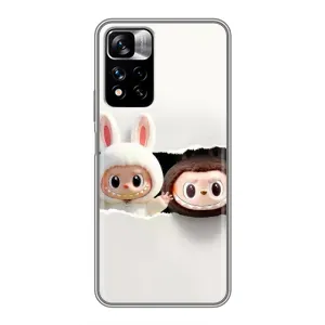 Чохол з принтом Лабубу для Xiaomi Redmi Note 11 Pro Plus (Фігурки Labubu)