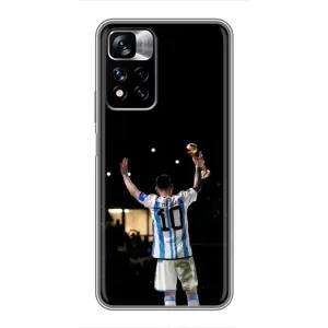 Чехлы Лео Месси Аргентина для Xiaomi Redmi Note 11 Pro Plus (Лео Чемпион)