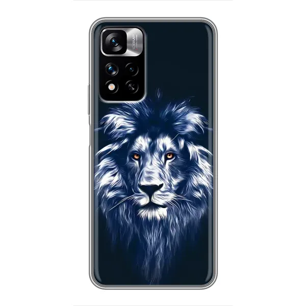 Чехол с рисунком «Лев - синий» для Xiaomi Redmi Note 11 Pro Plus Чехол с рисунком «Лев - синий» для Xiaomi Redmi Note 11 Pro Plus