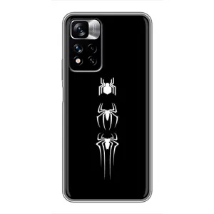 Чехол Супергерой Человека Паука на Xiaomi Redmi Note 11 Pro Plus (Лого паука)