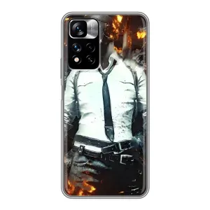 Силиконовый чехол с картинкой "Герой Pubg" на Xiaomi Redmi Note 11 Pro Plus (Man Пубг)