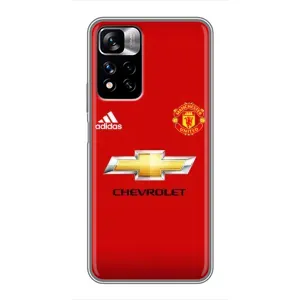 Силиконовые Чехлы принт Футбол на Xiaomi Redmi Note 11 Pro Plus (Man United)