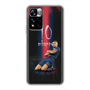 Чехол (TPU) с Футболистом на Xiaomi Redmi Note 11 Pro Plus (MBAPPE 10)
