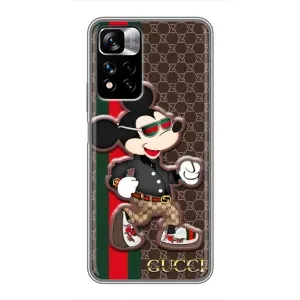 Чехлы Бренд GUCCI для Xiaomi Redmi Note 11 Pro Plus (Маус Гуччи)