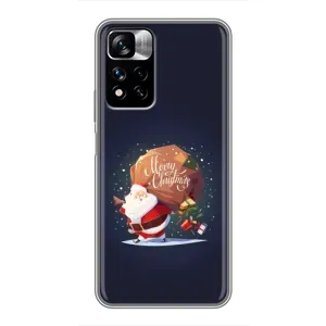 Чехол Санта Клаус для Xiaomi Redmi Note 11 Pro Plus (Подарки от Санты)