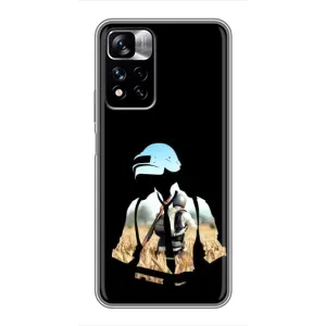 Силиконовый чехол с картинкой "Герой Pubg" на Xiaomi Redmi Note 11 Pro Plus (Пубг мен)