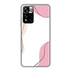Чохол квітковий дизайн для Xiaomi Redmi Note 11 Pro Plus (Рожевий фон)