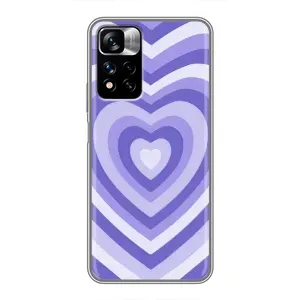 Чехлы с тематикой "Маленькие Сердечки" на Xiaomi Redmi Note 11 Pro Plus (Сердце фиолет)