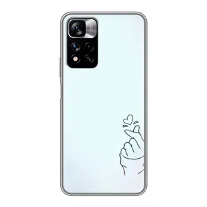 Чехлы (Знак сердечка) на Xiaomi Redmi Note 11 Pro Plus (Сердце на голубом)