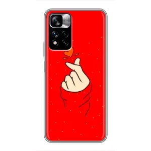 Чехлы (Знак сердечка) на Xiaomi Redmi Note 11 Pro Plus (Сердце на красном)