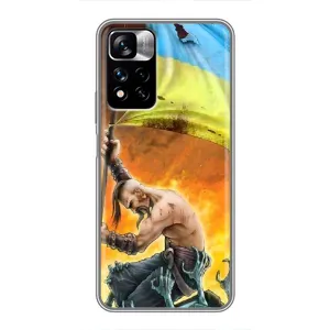 Чехол с картинкой (Патриотический КОЗАК) на Xiaomi Redmi Note 11 Pro Plus (Сильный Козак)