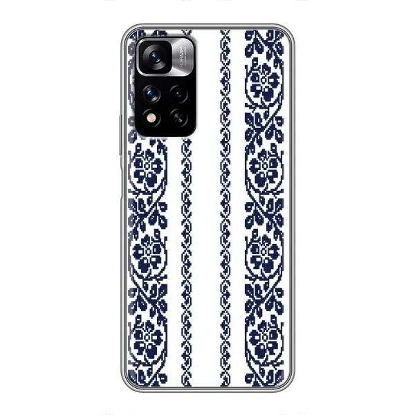 Чехол с рисунком «Синяя вышиванка» для Xiaomi Redmi Note 11 Pro Plus Чехол с рисунком «Синяя вышиванка» для Xiaomi Redmi Note 11 Pro Plus