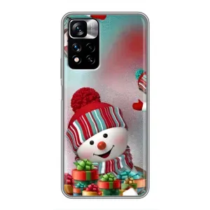 Чохли на Новий Рік Xiaomi Redmi Note 11 Pro Plus (Сніговик в шапці)