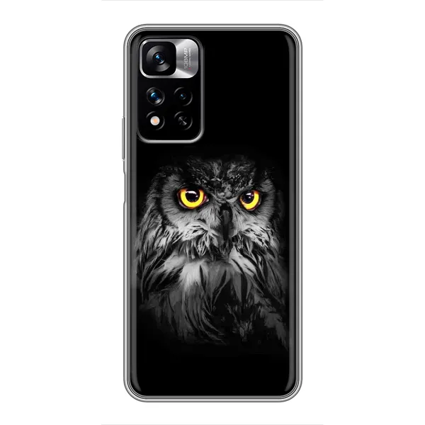 Чехол с рисунком «Сова на чёрном» для Xiaomi Redmi Note 11 Pro Plus Чехол с рисунком «Сова на чёрном» для Xiaomi Redmi Note 11 Pro Plus