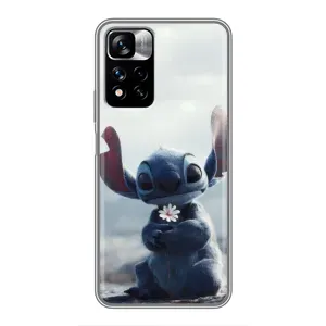 Чохол з малюнком Стіч для Xiaomi Redmi Note 11 Pro Plus (Стіч з квіткою)
