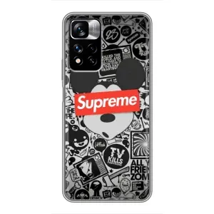 Чехол с Брендами одежды на Редми Нот 11 Про Плюс (Supreme Маус)