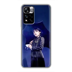 Чохол з картинкою Венсдей на Xiaomi Redmi Note 11 Pro Plus (Венсдей з парасолькою)