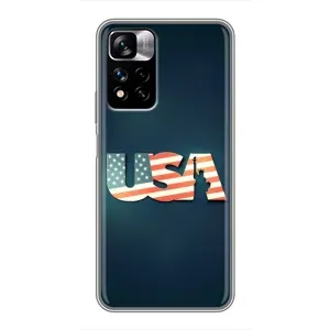 Чехол Флаг USA для Xiaomi Redmi Note 11 Pro Plus