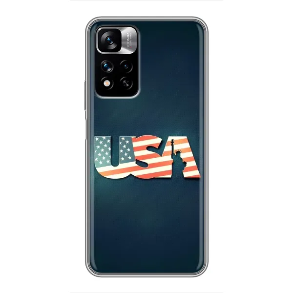 Чехол с рисунком «USA» для Xiaomi Redmi Note 11 Pro Plus Чехол с рисунком «USA» для Xiaomi Redmi Note 11 Pro Plus