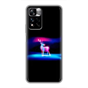 Силиконовый бампер с картинкой животных для Xiaomi Redmi Note 11 Pro Plus (Яркий олень)