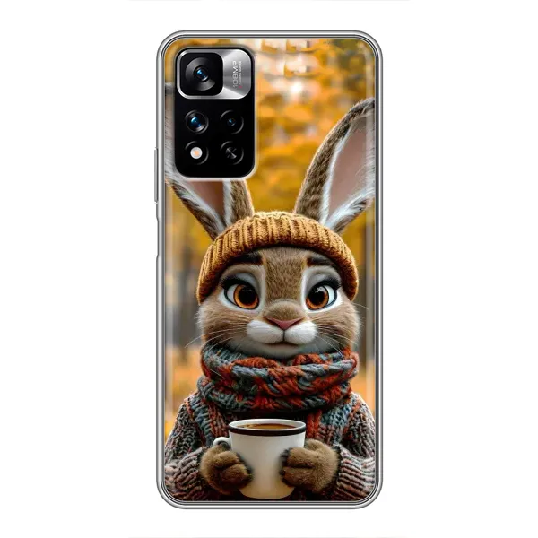 Чехол с рисунком «Зайчик с кофе» для Xiaomi Redmi Note 11 Pro Plus Чехол с рисунком «Зайчик с кофе» для Xiaomi Redmi Note 11 Pro Plus