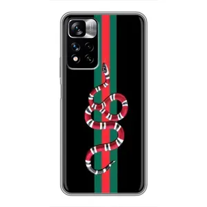 Чехлы Бренд GUCCI для Xiaomi Redmi Note 11 Pro Plus (Змей Гуччи)