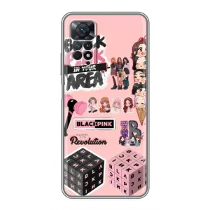 Чехлы с картинкой для Xiaomi Redmi Note 11 Pro (BLACK PINK коллаж)