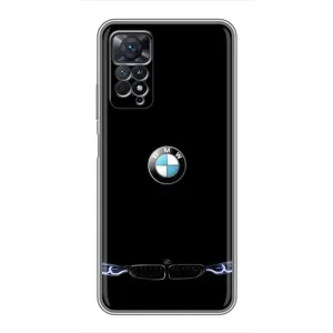 Силіконовий бампер з картинкою машини на Xiaomi Redmi Note 11 Pro (Чорний BMW)
