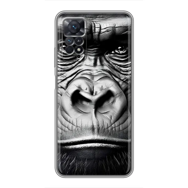 Чехол с рисунком «Черная обезьяна» для Xiaomi Redmi Note 11 Pro Чехол с рисунком «Черная обезьяна» для Xiaomi Redmi Note 11 Pro
