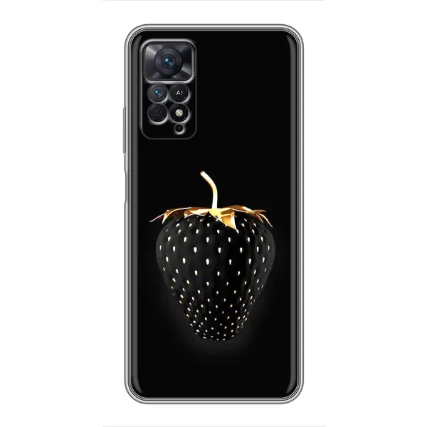 Чехол с рисунком «Чёрная клубника» для Xiaomi Redmi Note 11 Pro Чехол с рисунком «Чёрная клубника» для Xiaomi Redmi Note 11 Pro