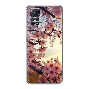 Чехол с принтом САКУРЫ на Xiaomi Redmi Note 11 Pro (Цветущая сакура)