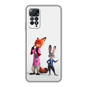 Силіконовий чохол з принтом Зоотрополіс для Xiaomi Redmi Note 11 Pro (Джуді і Нік)