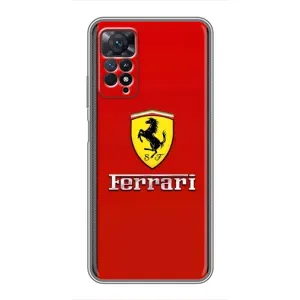 Силіконовий бампер з картинкою машини на Xiaomi Redmi Note 11 Pro (Ferrari Logo)